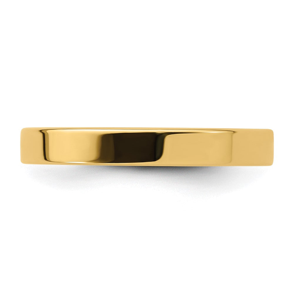 14k Yellow Gold 3mm Standard Weight Flat Comfort Fit Wedding Band Size 8.5