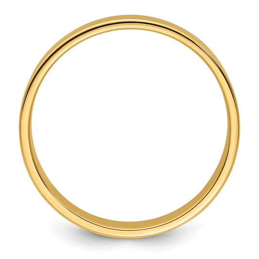 14k Yellow Gold 5mm Lightweight Flat Wedding Band Size 6