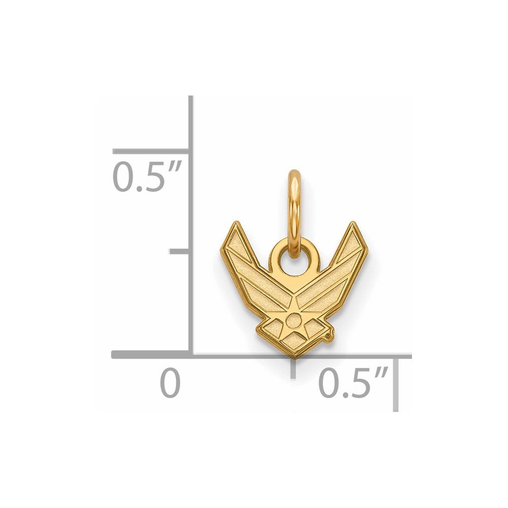 Sterling Silver Gold-plated LogoArt U.S. Air Force Extra Small Pendant