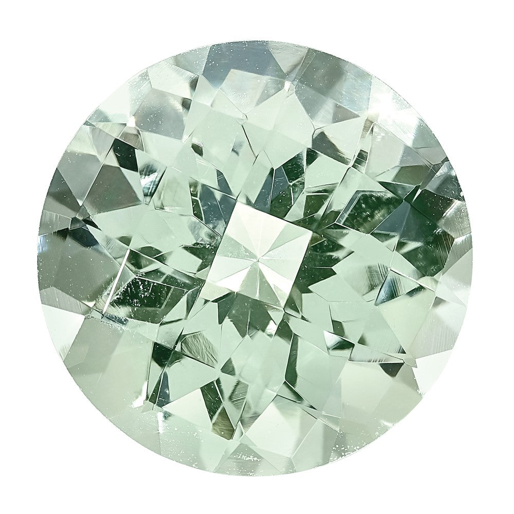 Green Quartz AA Quality 9mm Round Checkerboard
