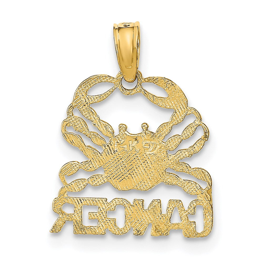 14K CANCER Zodiac Charm