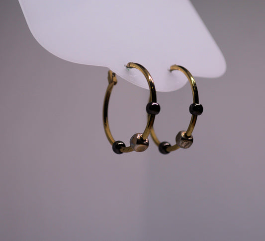 Hematite Hoops
