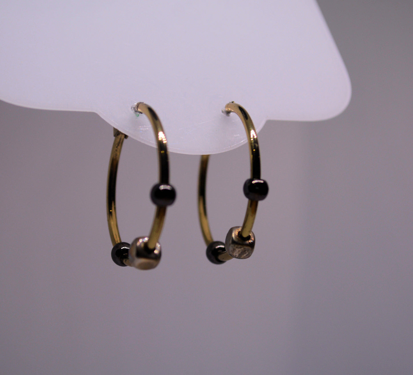 Hematite Hoops
