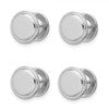 Kelly Waters Rhodium-plated Polished Beaded Four Piece Tuxedo Studs Set