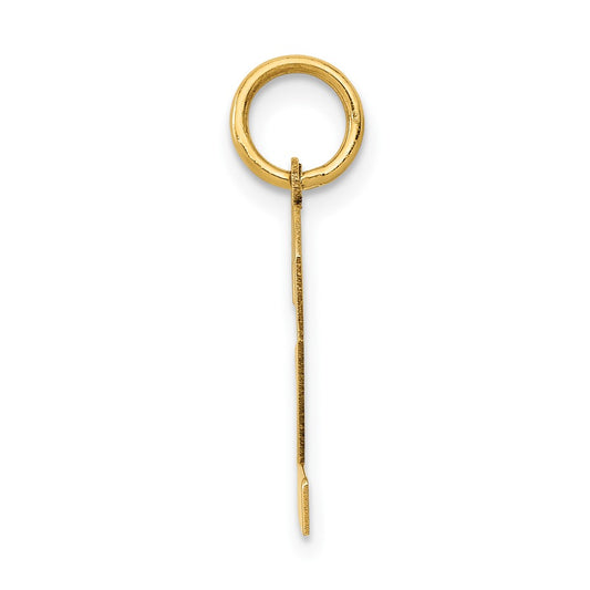 14k Medium Polished Number 2 Charm