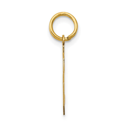 14k Medium Polished Number 5 Charm