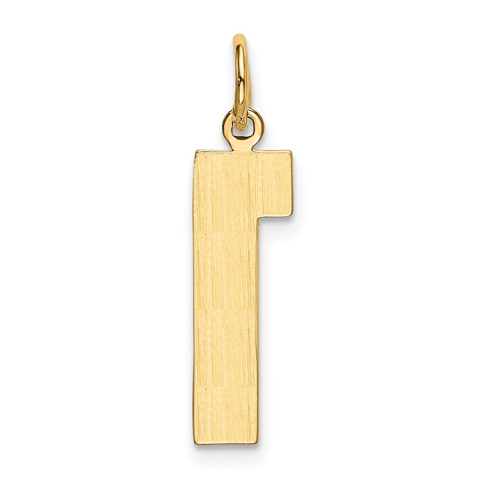 14k Large Polished Number 1 Charm