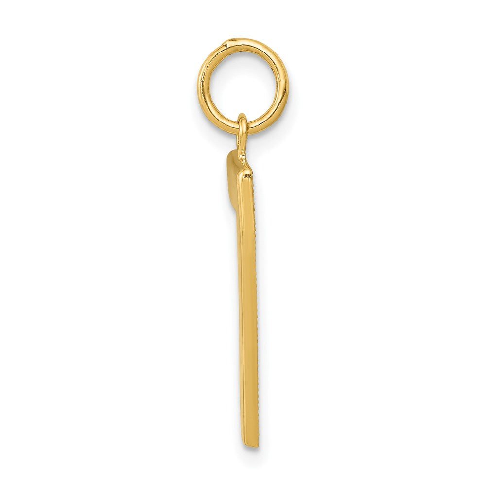 14k Large Polished Number 7 Charm