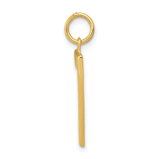 14k Large Polished Number 7 Charm