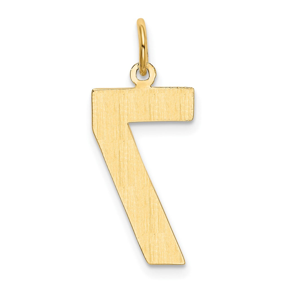 14k Large Polished Number 7 Charm