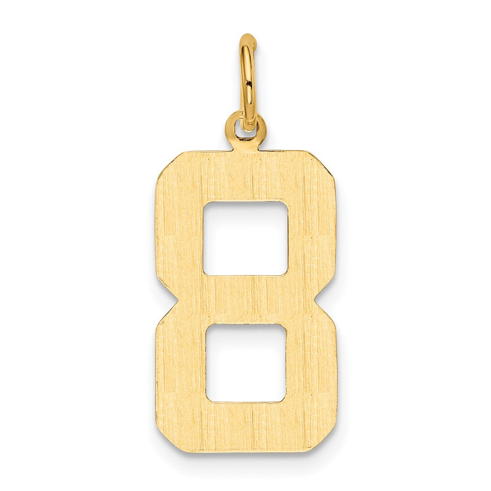 14k Large Polished Number 8 Charm