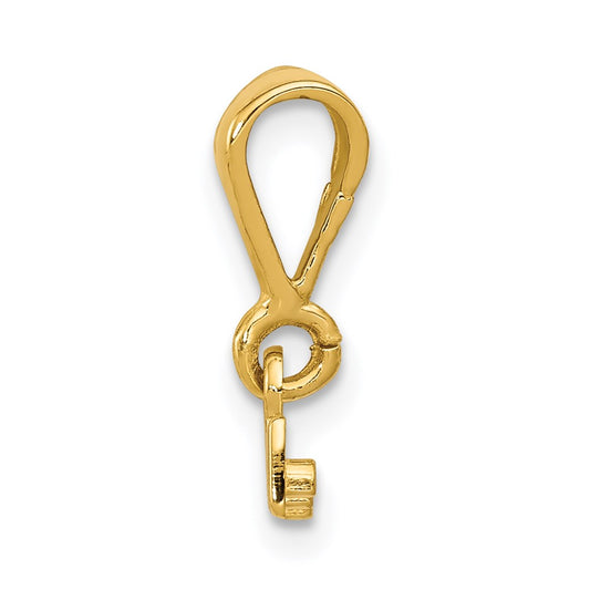 14k Casted Large Polished Top Pendant