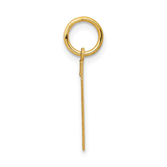 14k Medium Satin Number 7 Charm