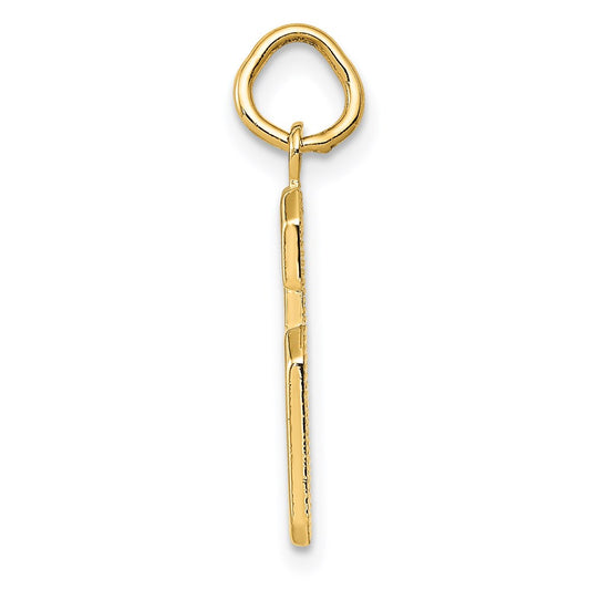 14k Medium Polished Number 6 Charm
