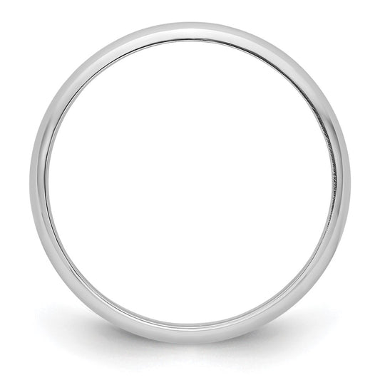 Platinum 3mm Half Round Featherweight Wedding Band Size 12
