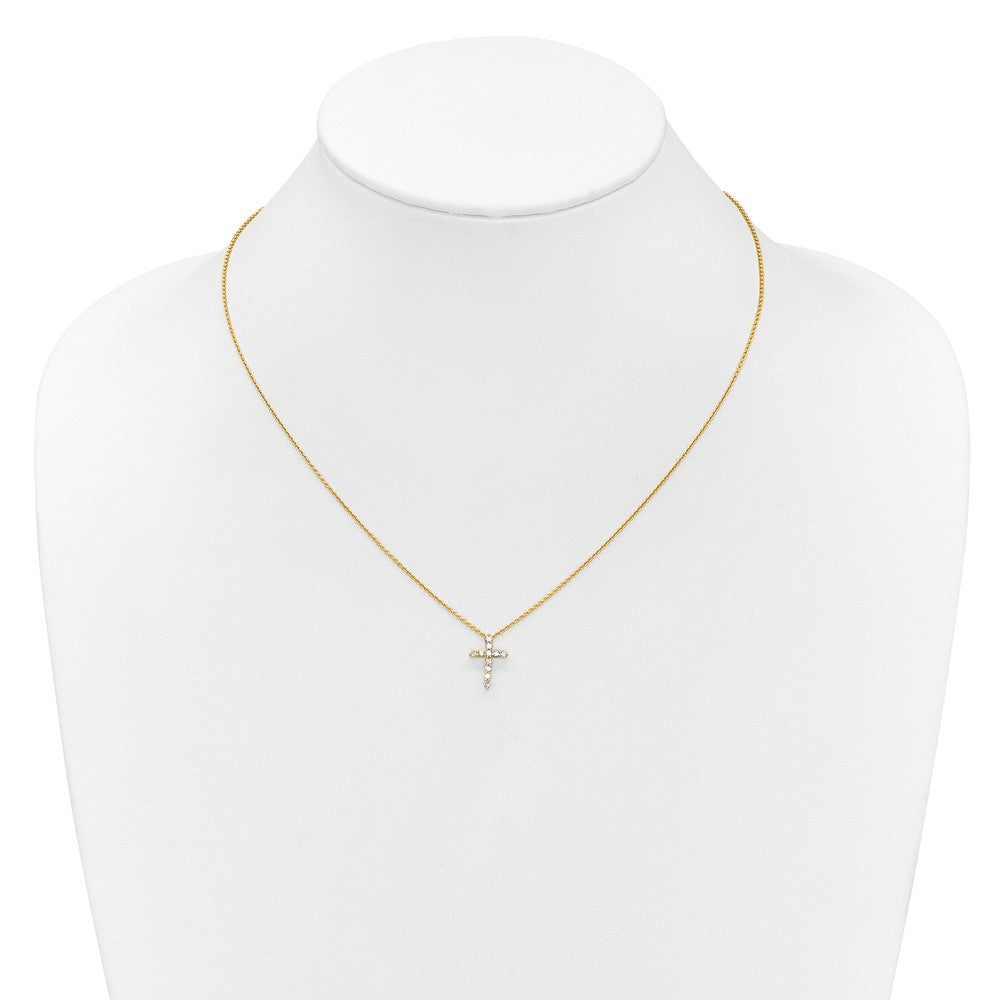 10k Diamond Cross 18 inch Necklace