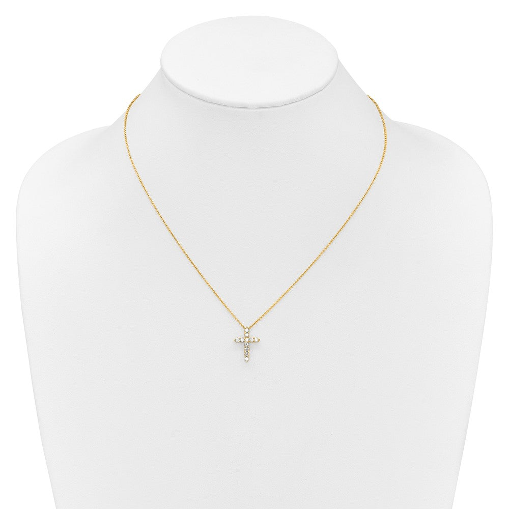 10k Diamond Cross 18 inch Necklace
