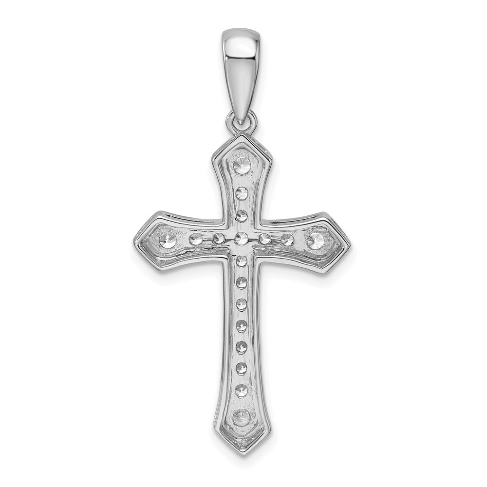 True Origin 14K White Gold 3/4 carat Lab Grown Diamond VS+ F+ Complete Cross Pendant