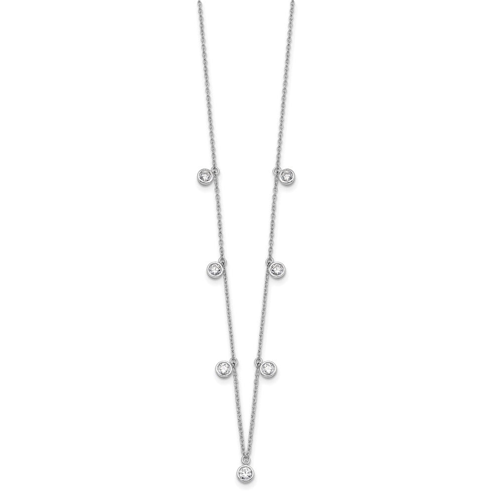 True Origin 14K White Gold 1 1/6 carat Lab Grown Diamond VS+ F+ Complete 9 Station 18 in Necklace