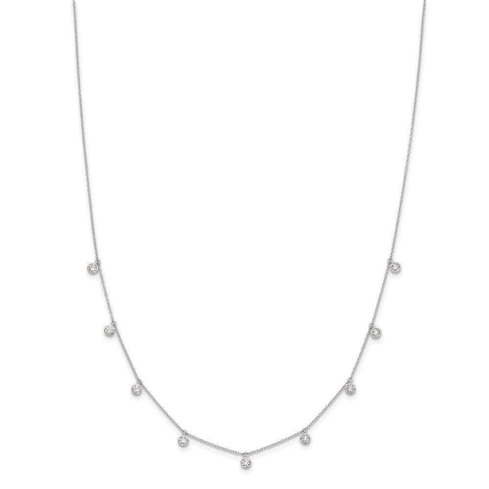 True Origin 14K White Gold 1 1/6 carat Lab Grown Diamond VS+ F+ Complete 9 Station 18 in Necklace