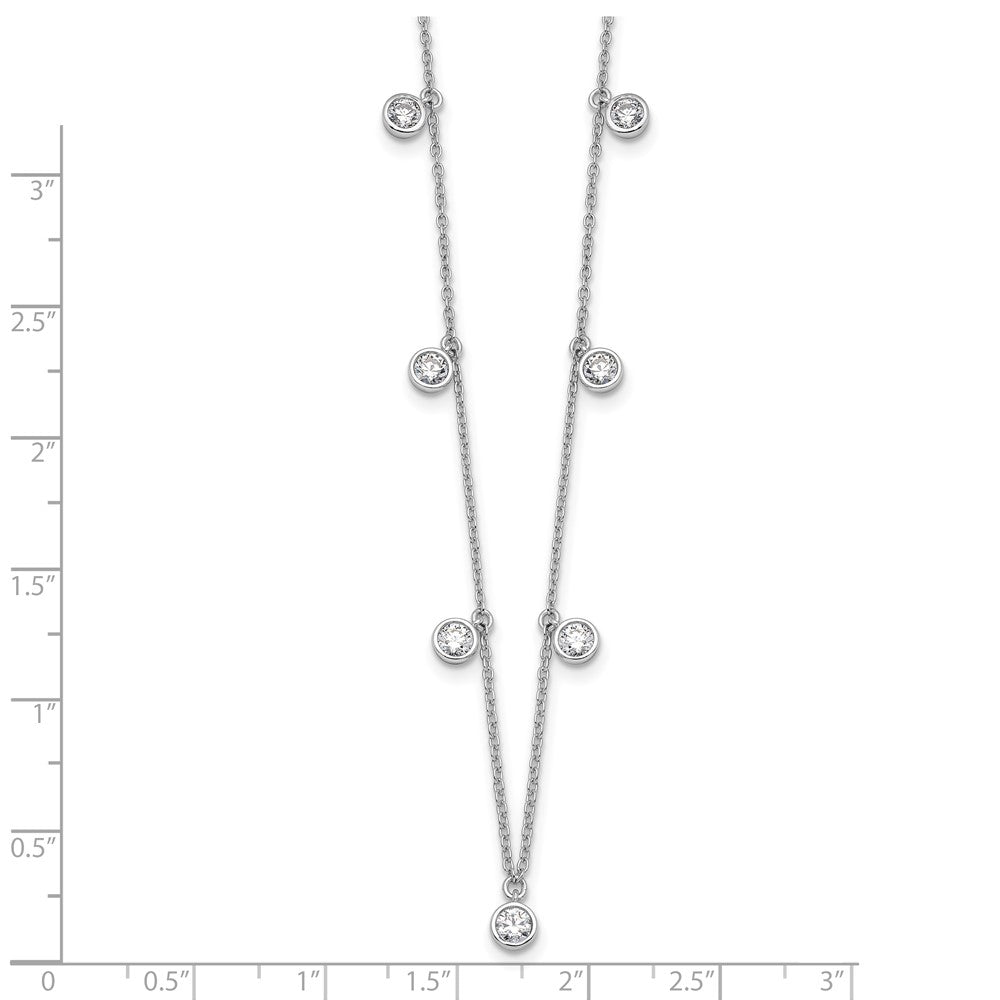 True Origin 14K White Gold 1 1/6 carat Lab Grown Diamond VS+ F+ Complete 9 Station 18 in Necklace