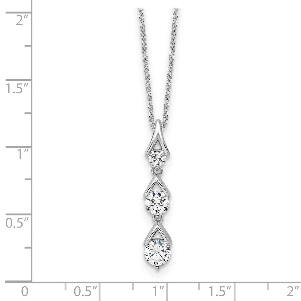 True Origin 14K White Gold 1 carat Lab Grown Diamond VS+ F+ 18 in Complete Pendant Necklace