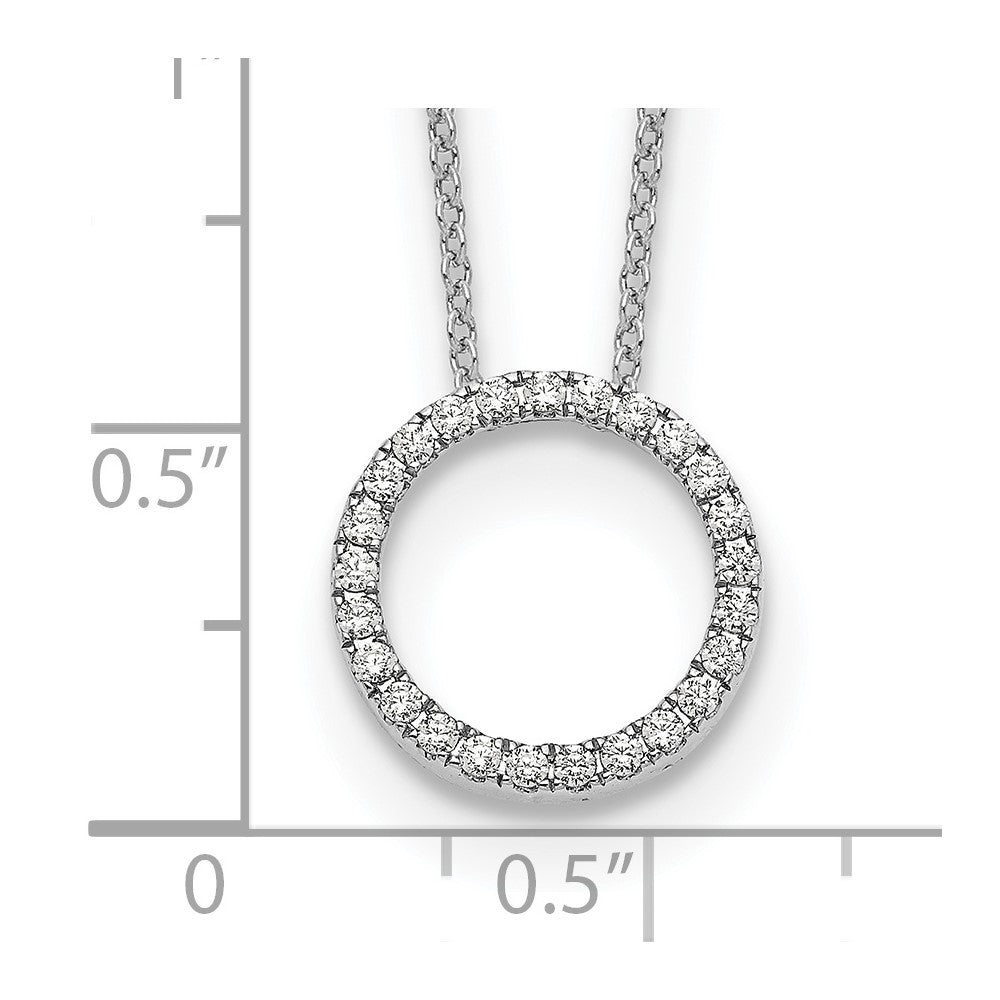 True Origin 14K White Gold 1/4 carat Lab Grown Diamond VS+ F+ Complete 18 in Eternity Pendant Necklace