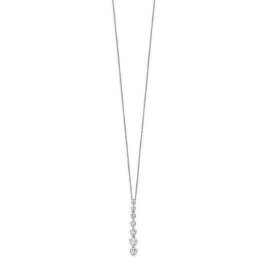 True Origin 14K White Gold 1 carat Lab Grown Diamond VS+ F+ 18 in Complete Pendant Necklace