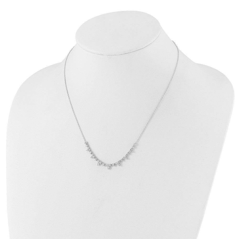 True Origin 14K White Gold 1 1/2 carat Lab Grown Diamond VS+ F+ 18 in Complete Necklace