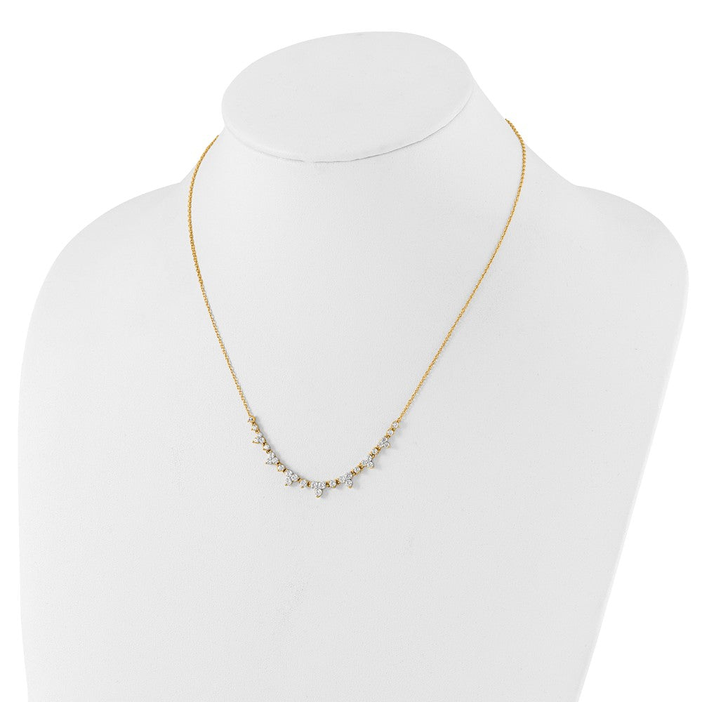 True Origin 14K Yellow Gold 1 1/2 carat Lab Grown Diamond VS+ F+ 18 in Complete Necklace