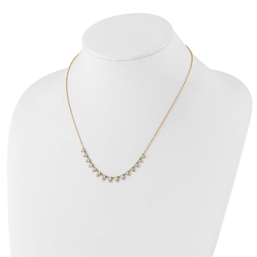 True Origin 14K Yellow Gold 2 carat Lab Grown Diamond VS+ F+ 18 in Complete Necklace