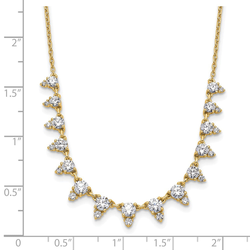 True Origin 14K Yellow Gold 2 carat Lab Grown Diamond VS+ F+ 18 in Complete Necklace