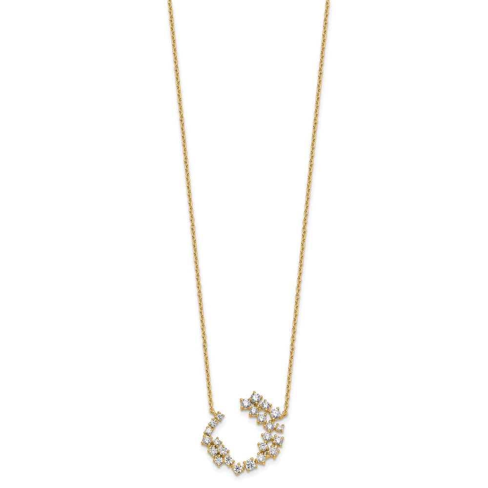 True Origin 14K Yellow Gold 1 carat Lab Grown Diamond VS+ F+ 18 in Complete Necklace