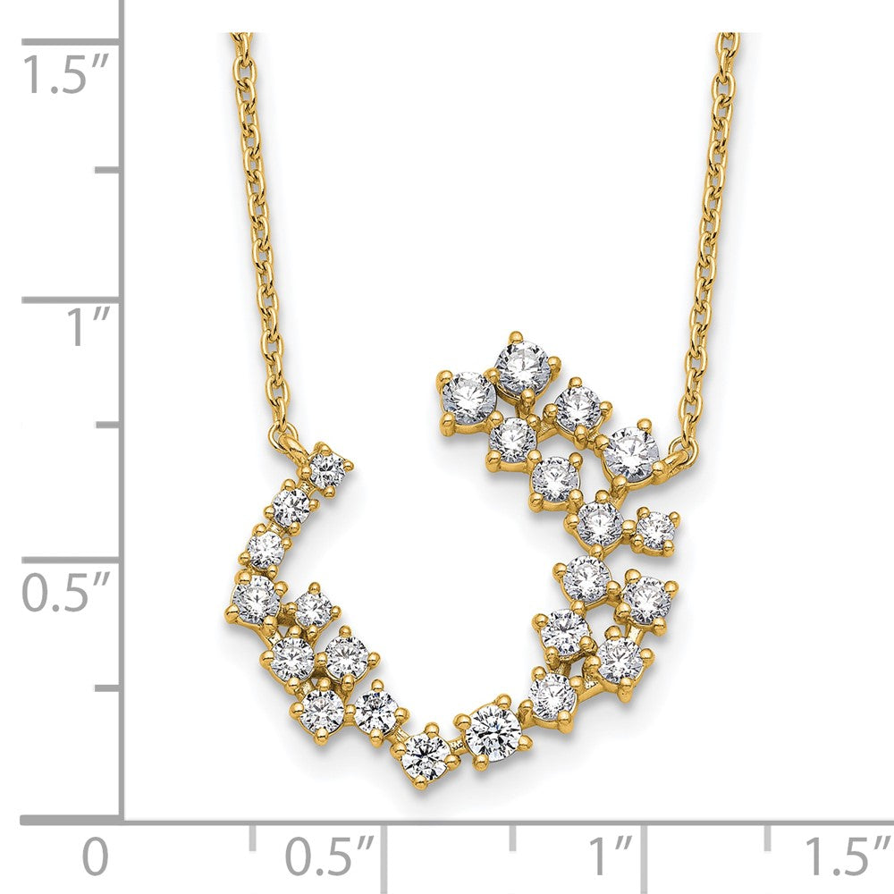 True Origin 14K Yellow Gold 1 carat Lab Grown Diamond VS+ F+ 18 in Complete Necklace