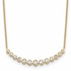 True Origin 14K Yellow Gold 3/4 carat Lab Grown Diamond VS+ F+ 18 in Complete Graduated Curved Bar Necklace