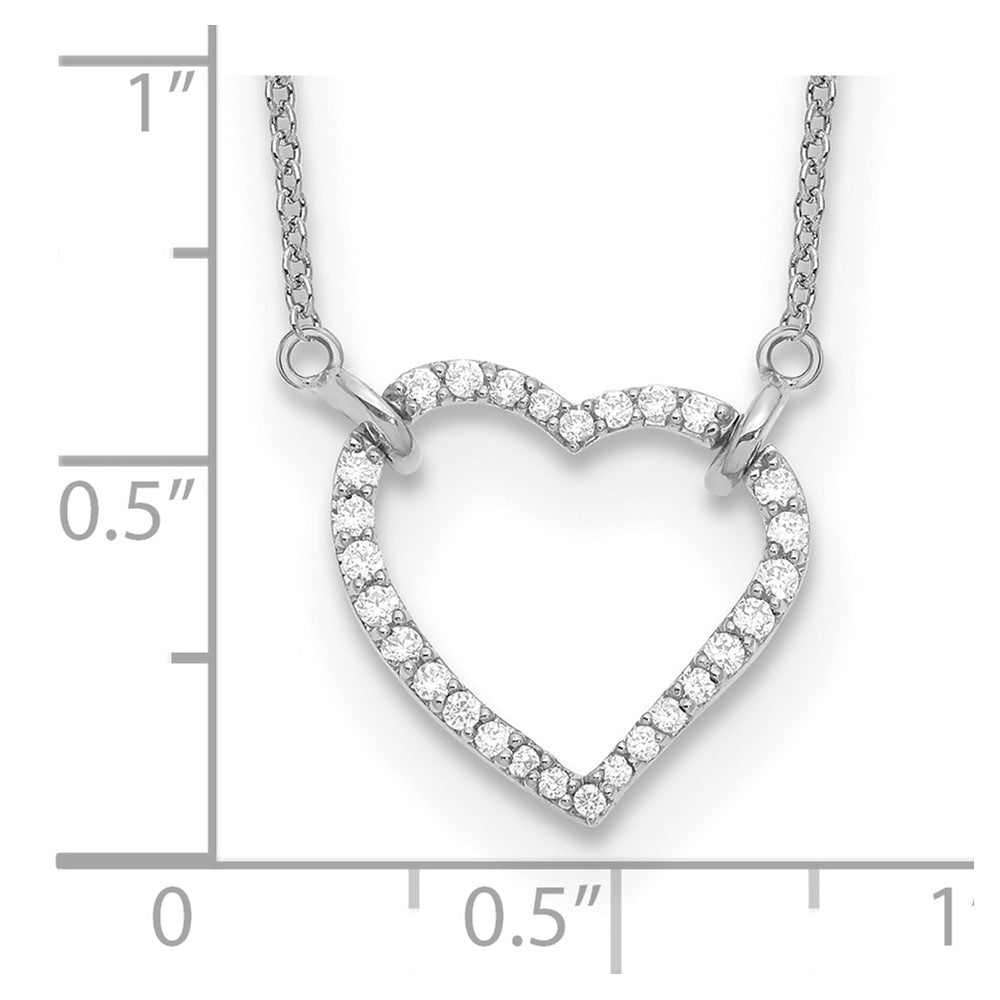 True Origin 14K White Gold 1/5 carat Lab Grown Diamond VS+ F+ Complete 18 in Hearts Necklace