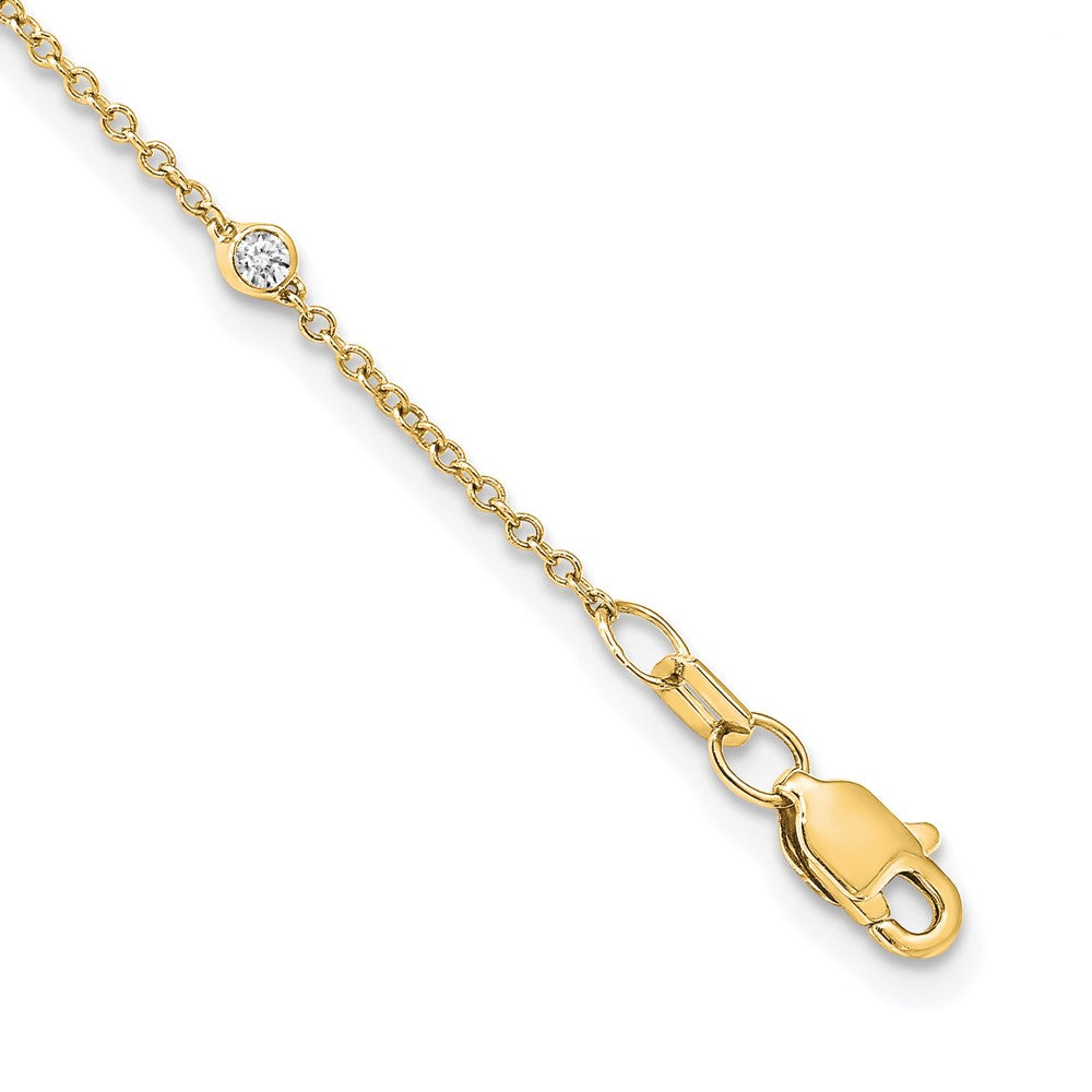 True Origin 14K Yellow Gold 3/8 carat Lab Grown Diamond VS+ F+ Complete 16 Station 16 in Necklace