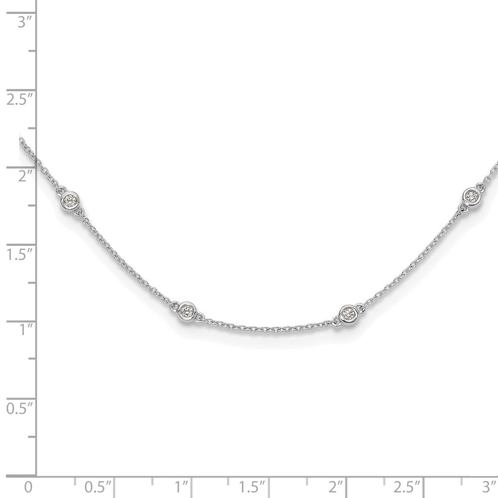 True Origin 14K White Gold 1/2 carat Lab Grown Diamond VS+ F+ Complete 20 Station 20 in Necklace