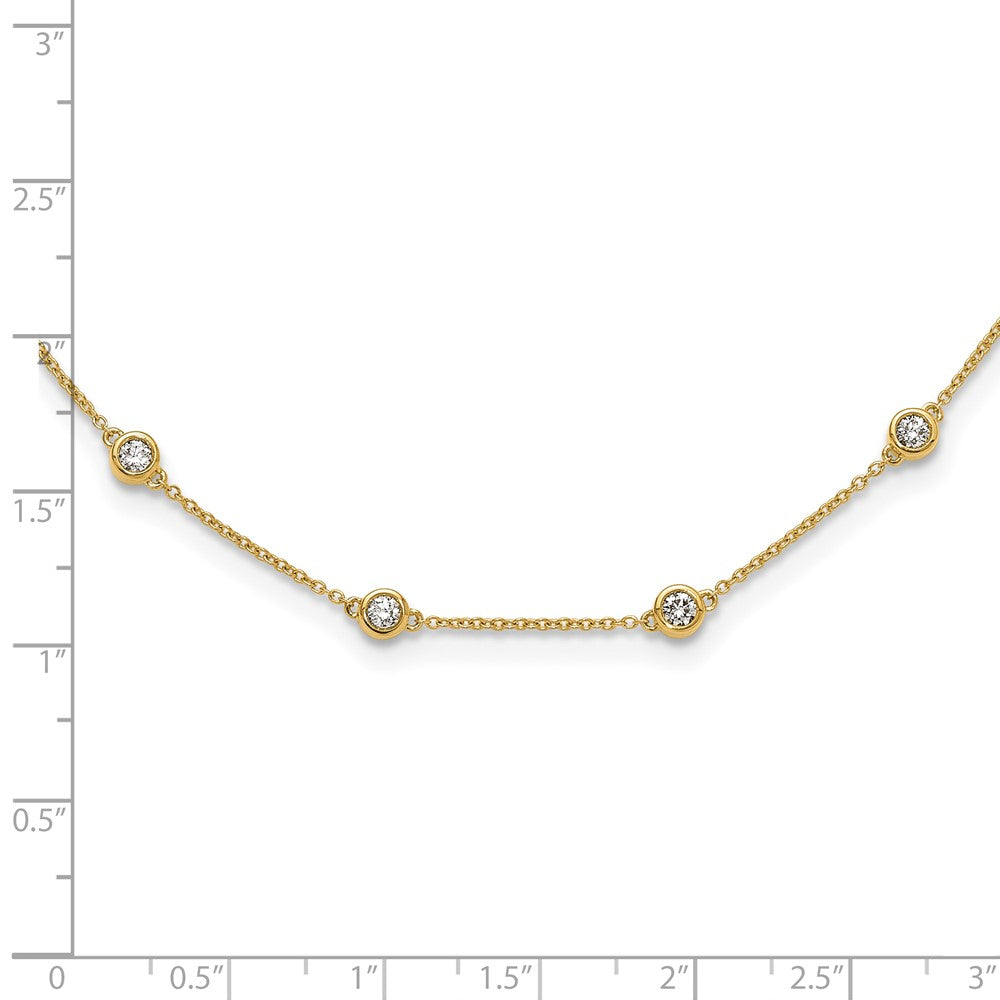 True Origin 14K Yellow Gold 1 1/3 carat Lab Grown Diamond VS+ F+ Complete 20 Station 20 in Necklace