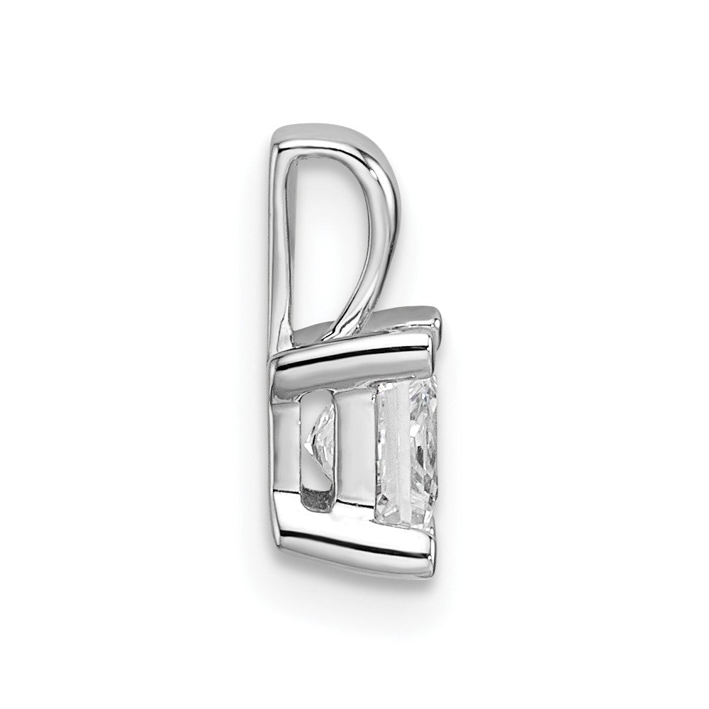 14k White Gold 3/4 carat Lab Grown Diamond VS/SI+ G+ 18 inch 4 Prong Pendant Necklace