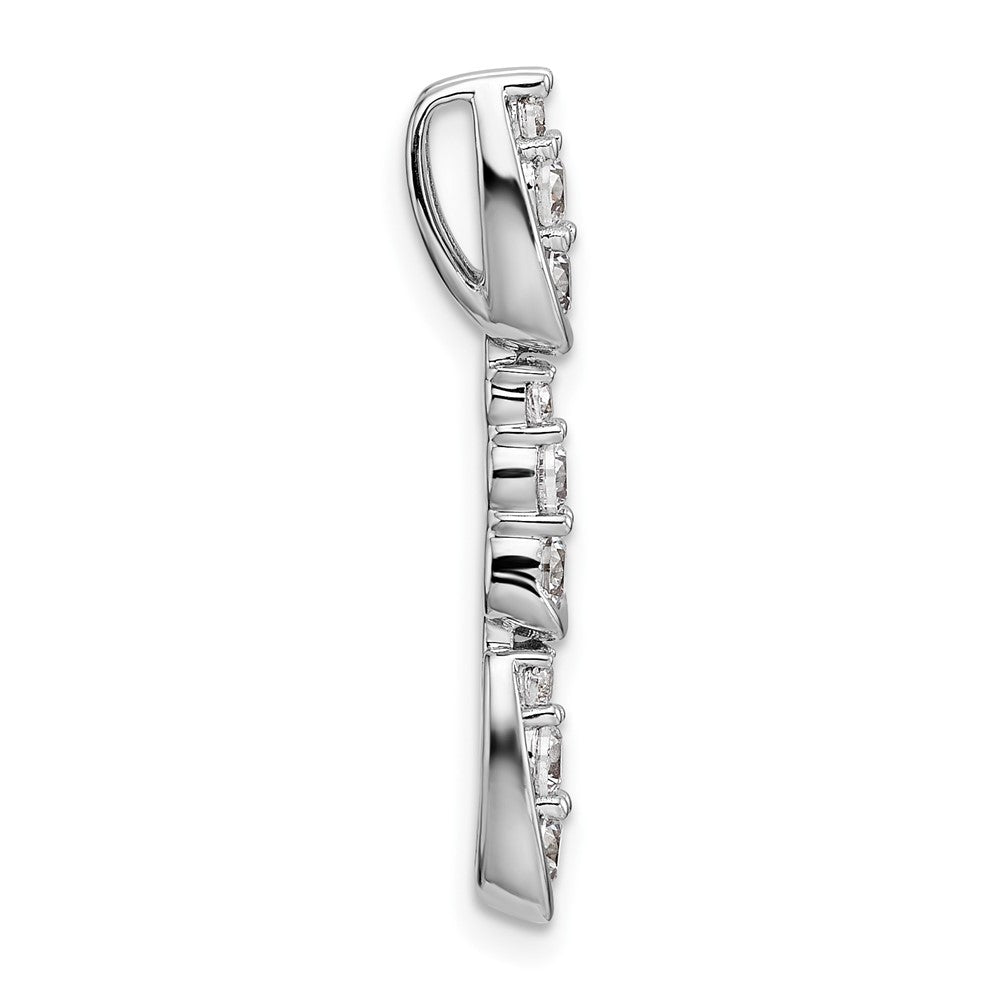 14K White Gold Lab Grown Diamond VS/SI+ G+ Fancy Chain Slide