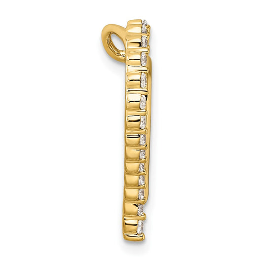 14k 1/2 carat Lab Grown Diamond VS/SI+ G+ Complete Double Heart Chain Slide Pendant
