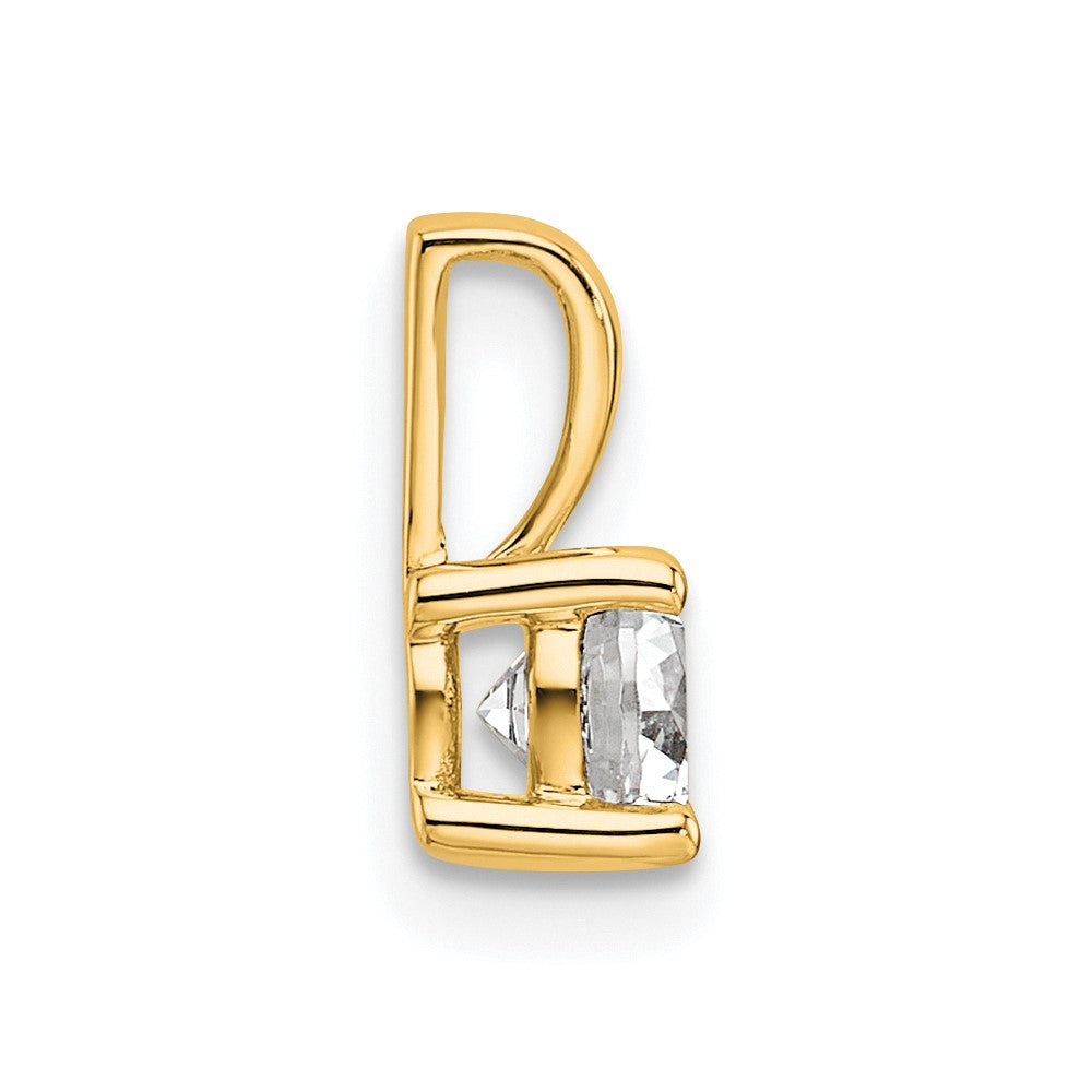 14k 1/2 carat Lab Grown Diamond VS+ F+ Round Complete Four Prong Pendant