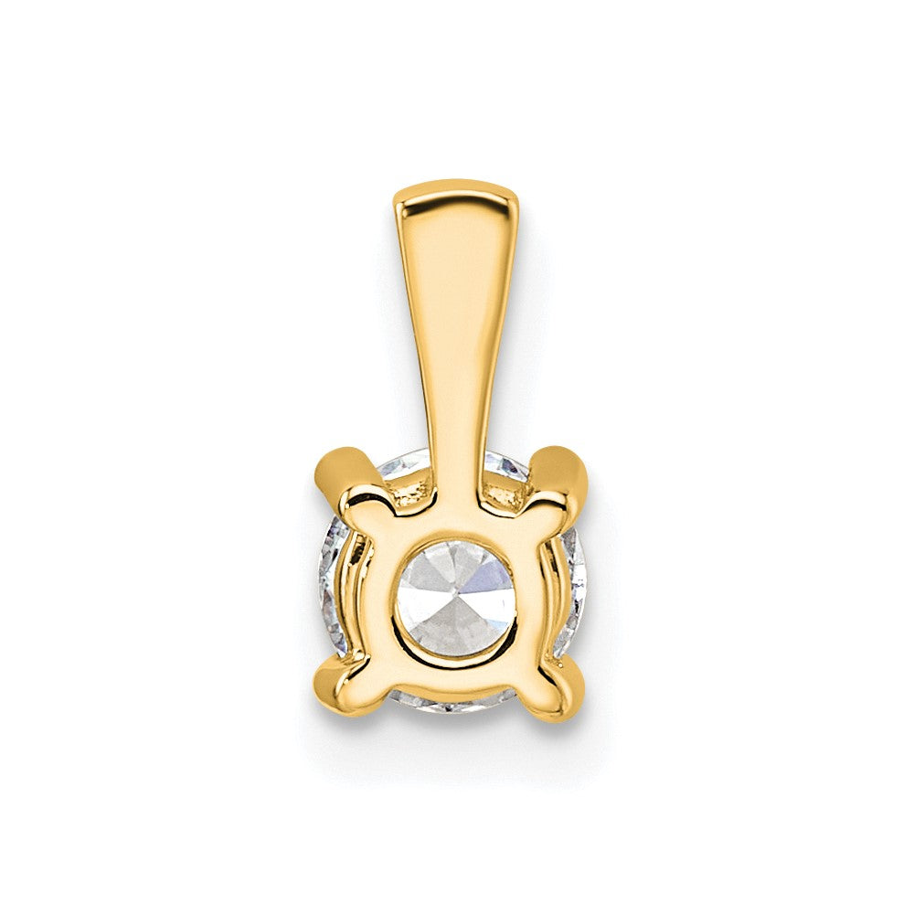 14k 1/2 carat Lab Grown Diamond VS+ F+ Round Complete Four Prong Pendant