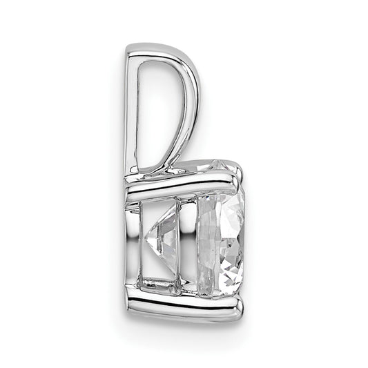 14k White Gold 1 1/2 carat Lab Grown Diamond VS/SI+ G+ Round Complete Four Prong Pendant