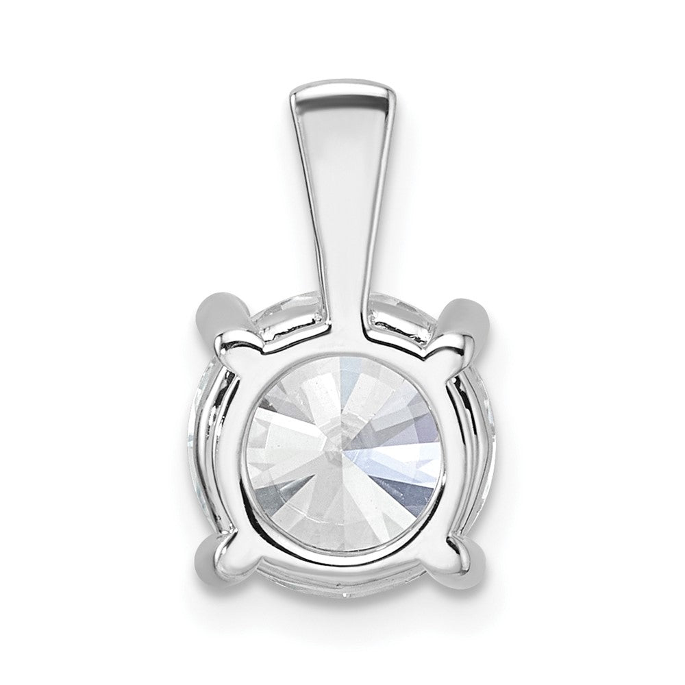 14k White Gold 2 1/2 carat Lab Grown Diamond VS/SI+ G+ Round Complete Four Prong Pendant