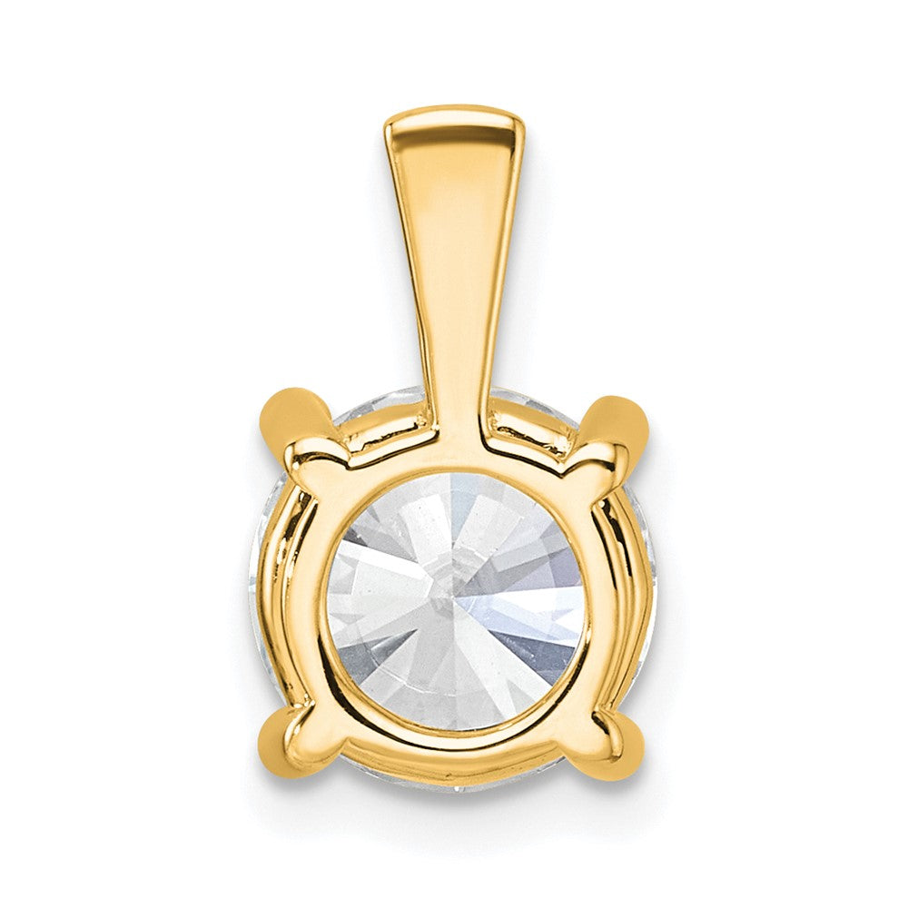 14k 2 1/2 carat Lab Grown Diamond VS/SI+ G+ Round Complete Four Prong Pendant