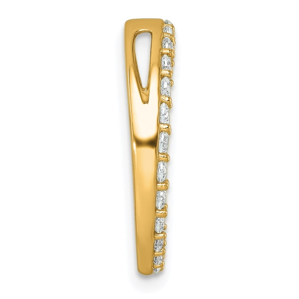 14k 1 carat Lab Grown Diamond VS/SI+ G+ Complete Circle Chain Slide Pendant