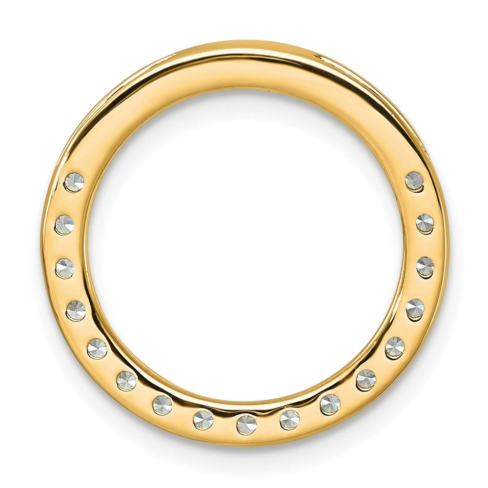 14k 1 carat Lab Grown Diamond VS/SI+ G+ Complete Circle Chain Slide Pendant