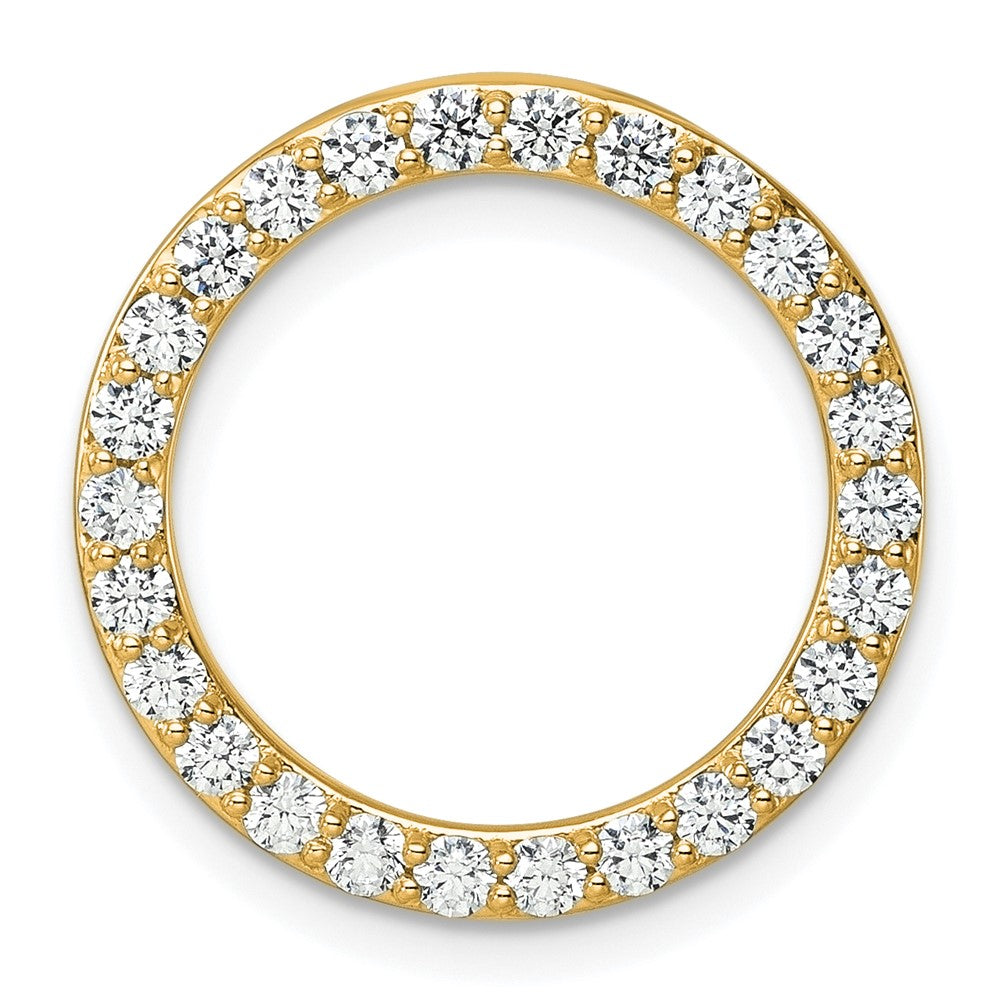 14k 1 carat Lab Grown Diamond VS/SI+ G+ Complete Circle Chain Slide Pendant